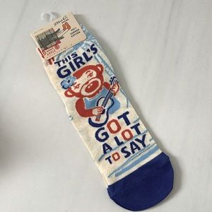 Blue Q Woman’s Ankle Socks. NEW